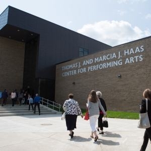 Haas Performing Arts Center front entrance
